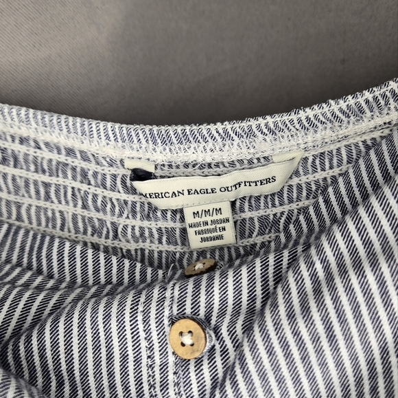 Striped Blue And White Dress - Picture 4 of 4